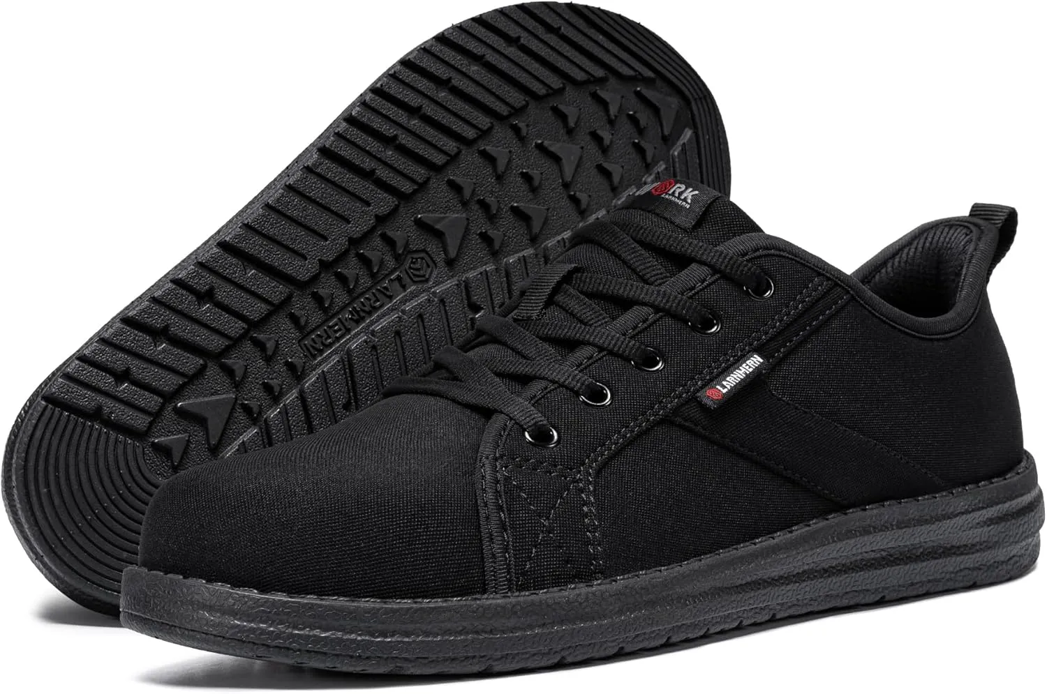 LARNMERN Slip On Steel Toe Shoes Women Work Walking Sneakers Skate Hands Free Safety Tennis Shoes