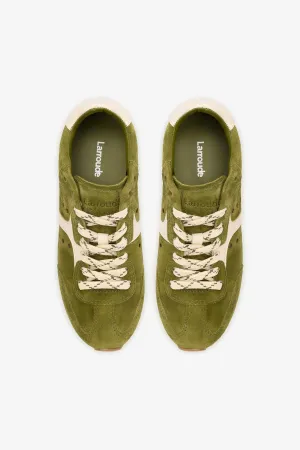 Larroude Stella Sneaker Trainer in Seaweed