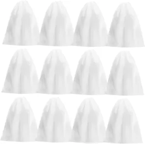 LIFKOME Shoe Storage Pouches 50pcs White Dustproof Covers Drawstring Bags for Travel Waterproof Sneakers Dress Shoes