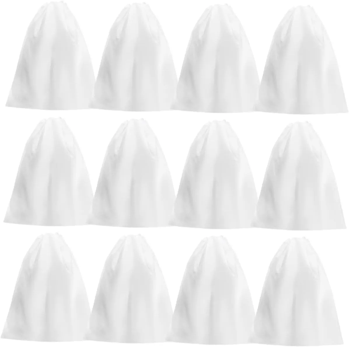 LIFKOME Shoe Storage Pouches 50pcs White Dustproof Covers Drawstring Bags for Travel Waterproof Sneakers Dress Shoes