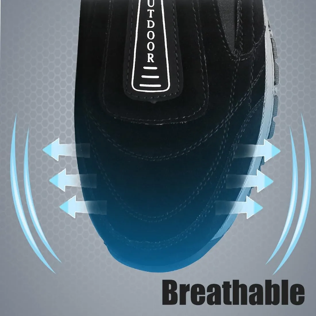 Men's Comfortable Waterproof Orthopedic Walking Shoes Hiking Shoes,Slip on Outdoor Non-Slip Shoes Casual Trail Shoes