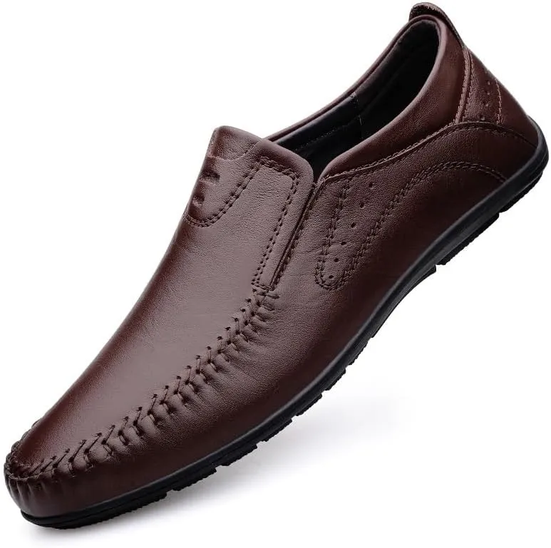 Men's Low Top Formal Business Oxford Shoes Men Non-Slip Waterproof Business Slip On Formal Derby Shoes