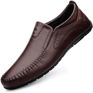 Men's Low Top Formal Business Oxford Shoes Men Non-Slip Waterproof Business Slip On Formal Derby Shoes