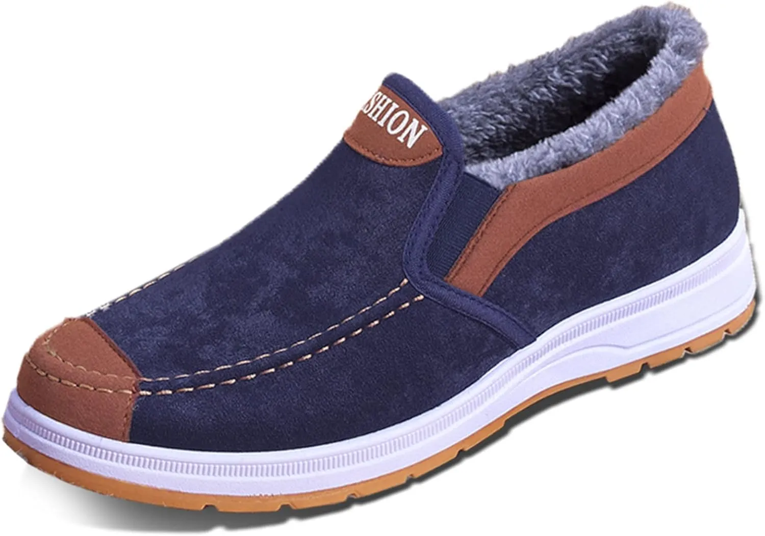 Mens Snow Shoes Pull-on Winter Walking Shoes Wide Toe Box Warm Ankle Boots aterproof Work Boots For Men