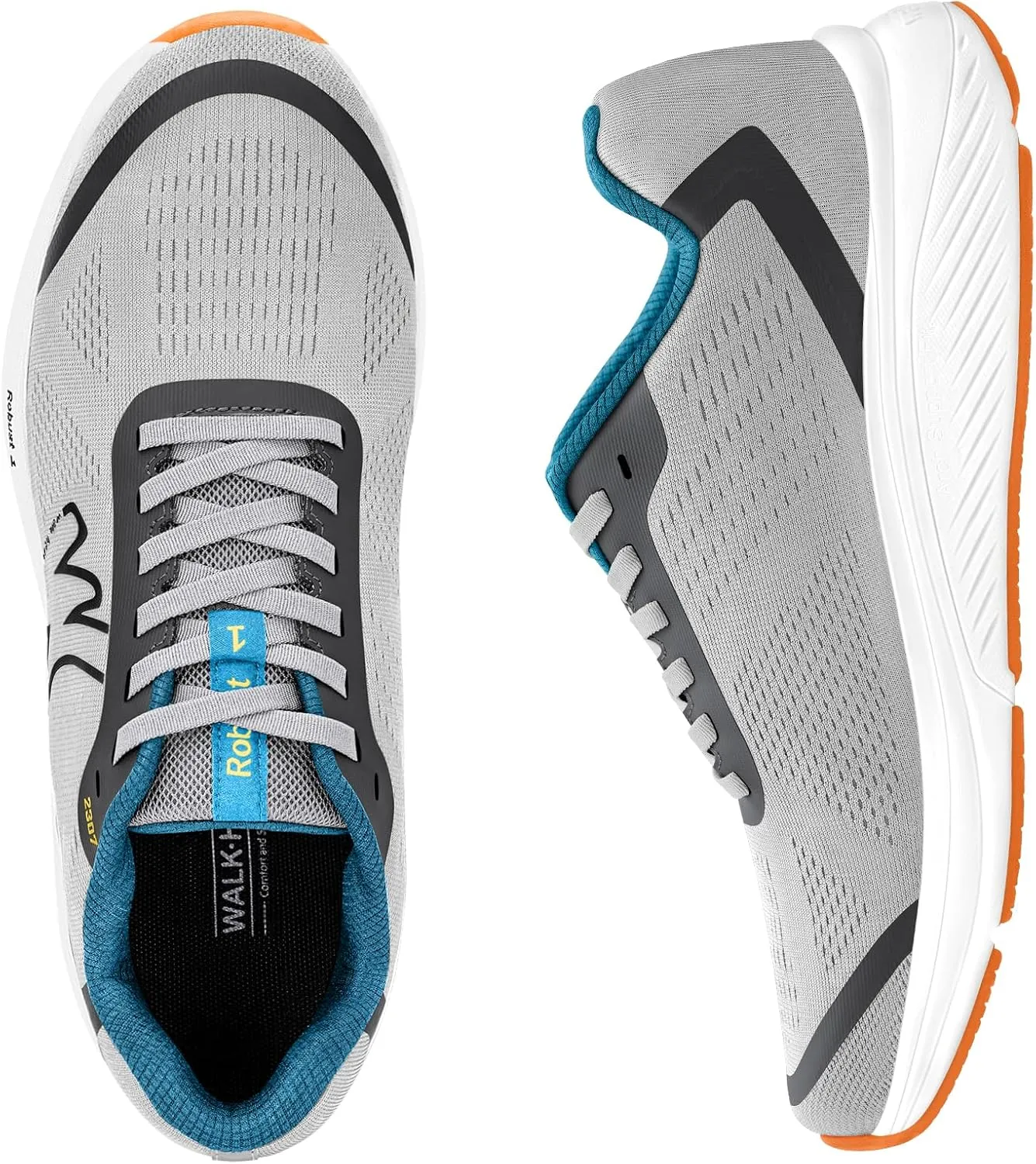 Mens Walking Shoes for Plantar Fasciitis, Flat Feet Shoes with Arch Support, Walking Shoes for Men of Highly Elastic and Breathable (Off-White, 11)