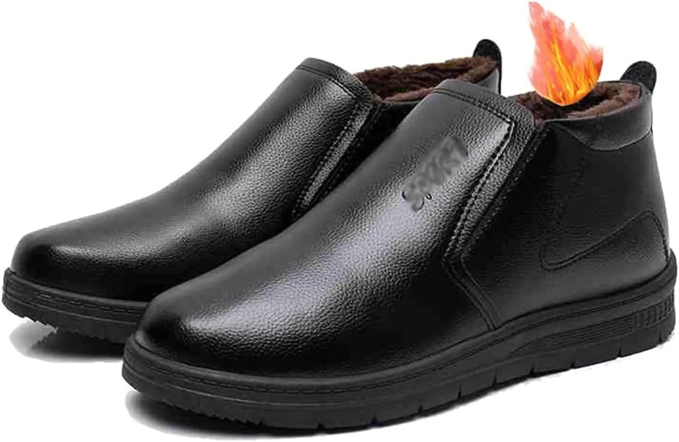 Mens Winter Thicken Warm Cotton Lined Non Slip Waterproof Oil Resistant Chef Shoes, Comfortable Food Service Restaurant Hospital Garden Working Footwear, for Fashion Camping and Yard Work