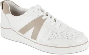 MIA Womens Alta Perforated Lace Up Sneakers Shoes Casual - Beige, Off White - Size 6.5 M