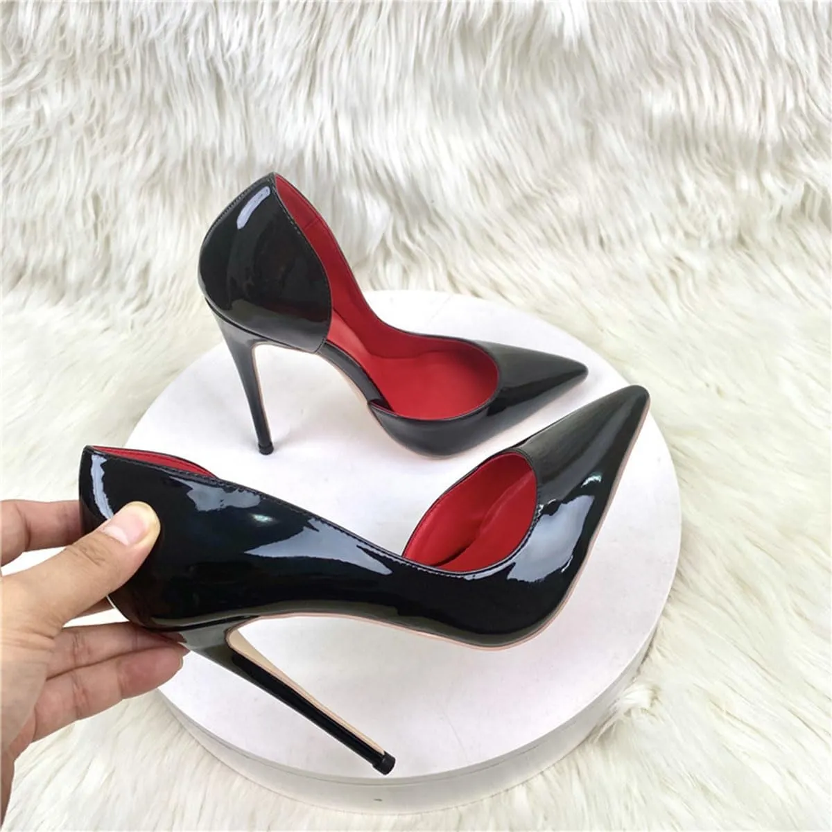 MOJARI Sexy Fashion Pointy Toe Court Shoes Closed Toe High Heels Heeled Sandals Wedding Bridal Party Prom Dress Shoes