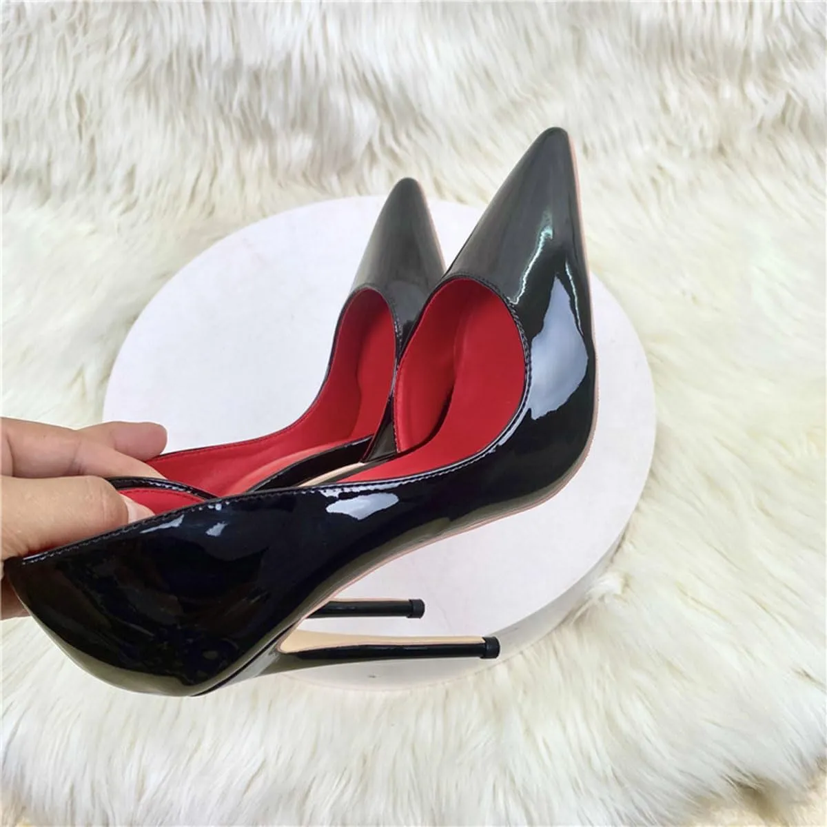 MOJARI Sexy Fashion Pointy Toe Court Shoes Closed Toe High Heels Heeled Sandals Wedding Bridal Party Prom Dress Shoes
