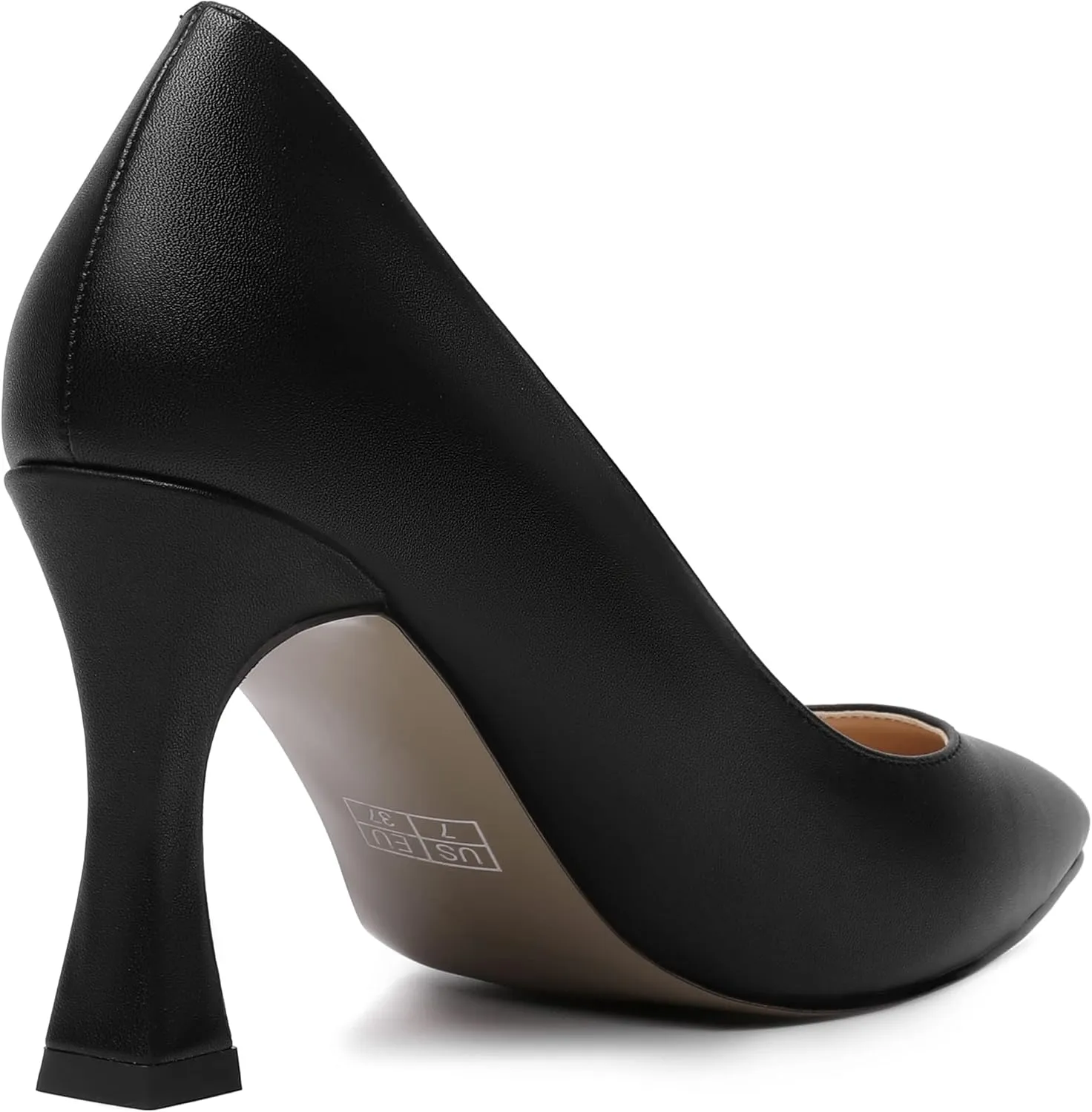 MOVINSTEPS Womens Slip On Pointed Toe Matte Sexy Wedding Spool High Heel Pumps Shoes 3.3 Inch