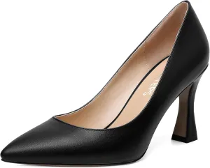 MOVINSTEPS Womens Slip On Pointed Toe Matte Sexy Wedding Spool High Heel Pumps Shoes 3.3 Inch