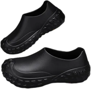 Non Slip Work Chef Shoes for Men, Men's Professional EVA Waterproof Oil Resistant Restaurant Kitchen Work Shoes, Casual Cushioned Garden Footwear, for Chef, Nurse, Garden, Cafe