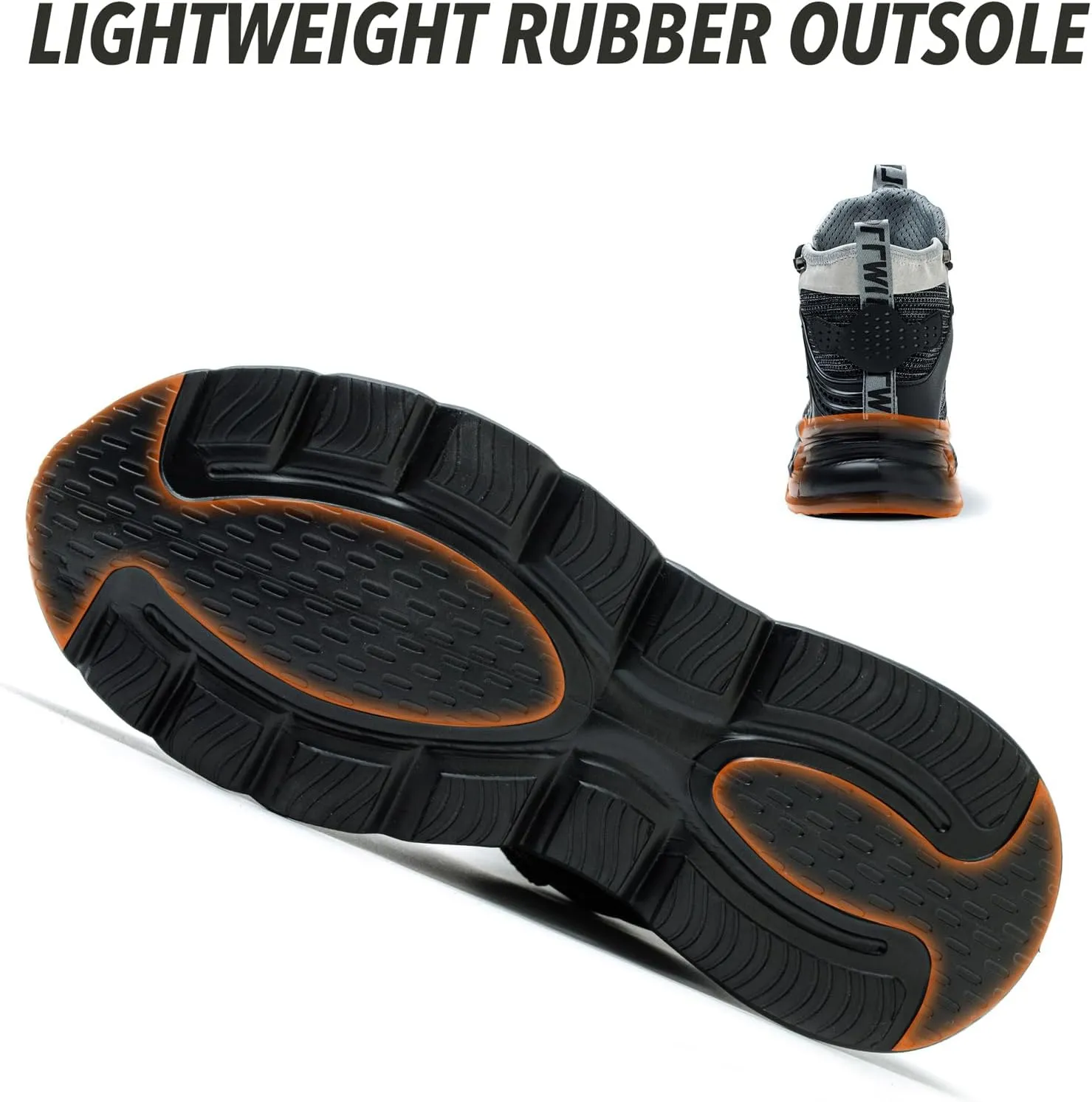 Nutropa Steel Toe Boots for Men Women, Lightweight Work & Safety Shoes Outdoor Protection Footwear Puncture Proof Industrial and Construction Shoes