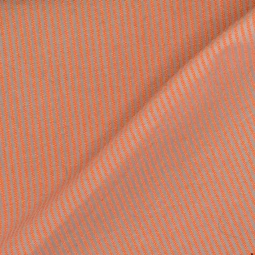 Orange/White | 1/16 Seersucker Stripe Shirting (10 Yard Roll) SKU 4732A #S96 BTR