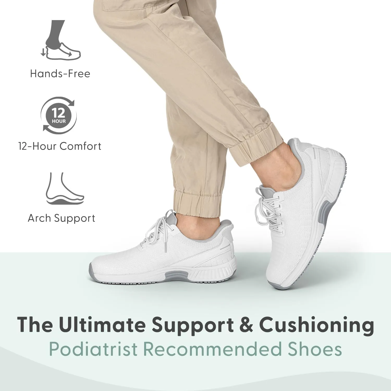 Orthofeet Women's Orthopedic Knit Kita Hands-Free Sneakers