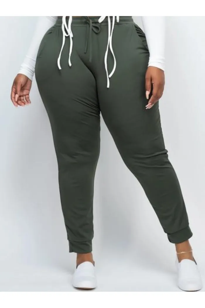 Plus Drawstring waist Jogger