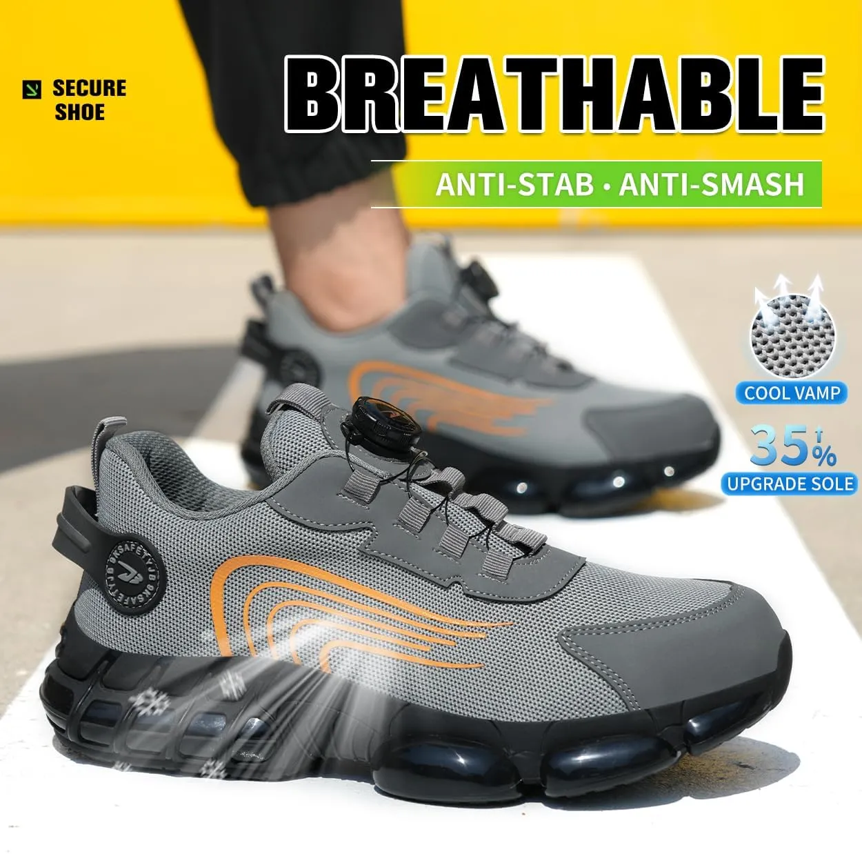 Prestivos Shoes for Men WomenPrestivos Steel Toe Shoes Safety Toe Shoe for Men Lightweight Ccomposite Work Sneaker