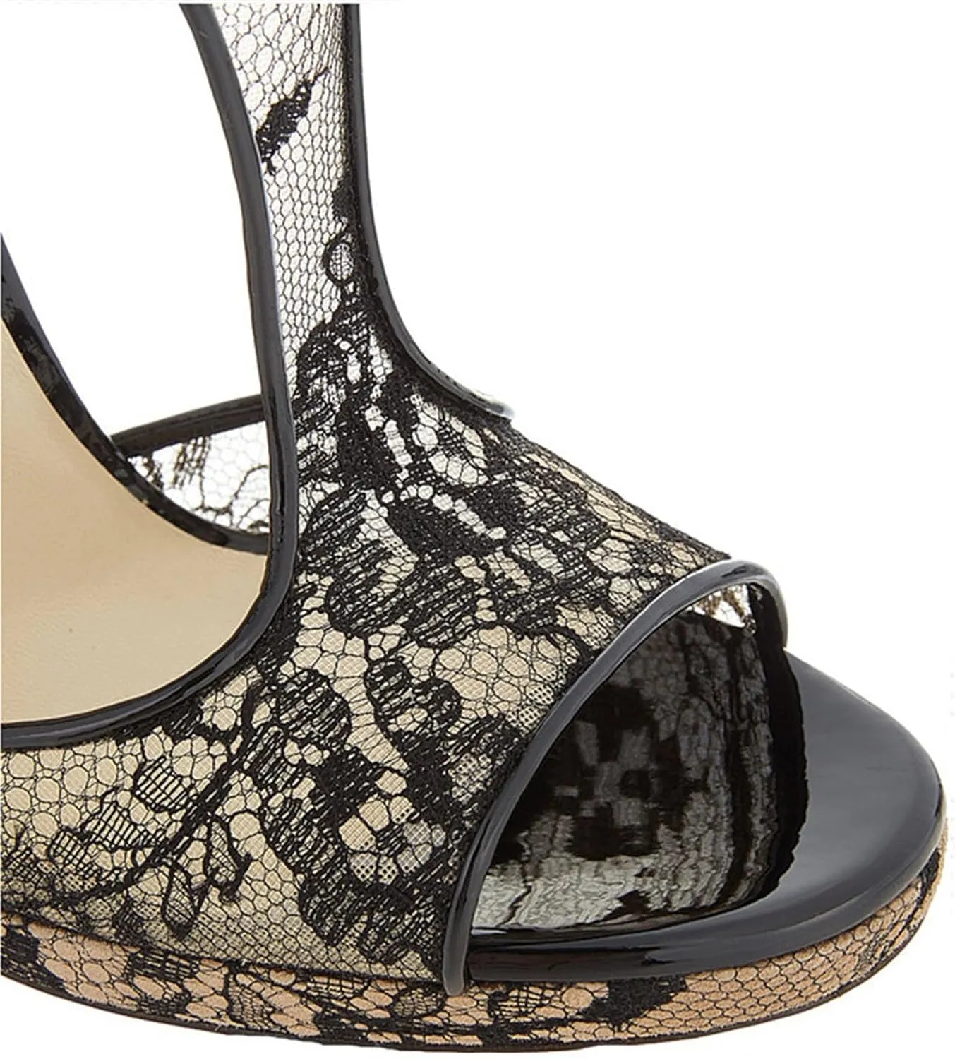Pumps Fish Mouth High Heel for Women's Openwork Prints Waterproof Table Dress Sandals Comfort Peep Toe Flat Dress Sandals