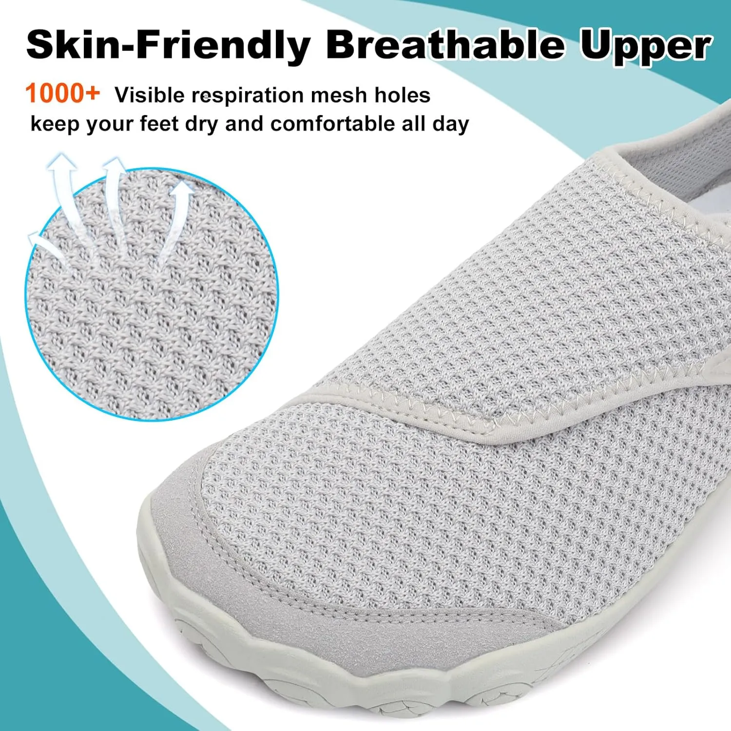 relxfeet Walking Shoes Women Men Wide Diabetic Shoes Adjustable Barefoot Shoes Zero Drop Lightweight Sneakers for Edema Swollen Feet Size 4-13
