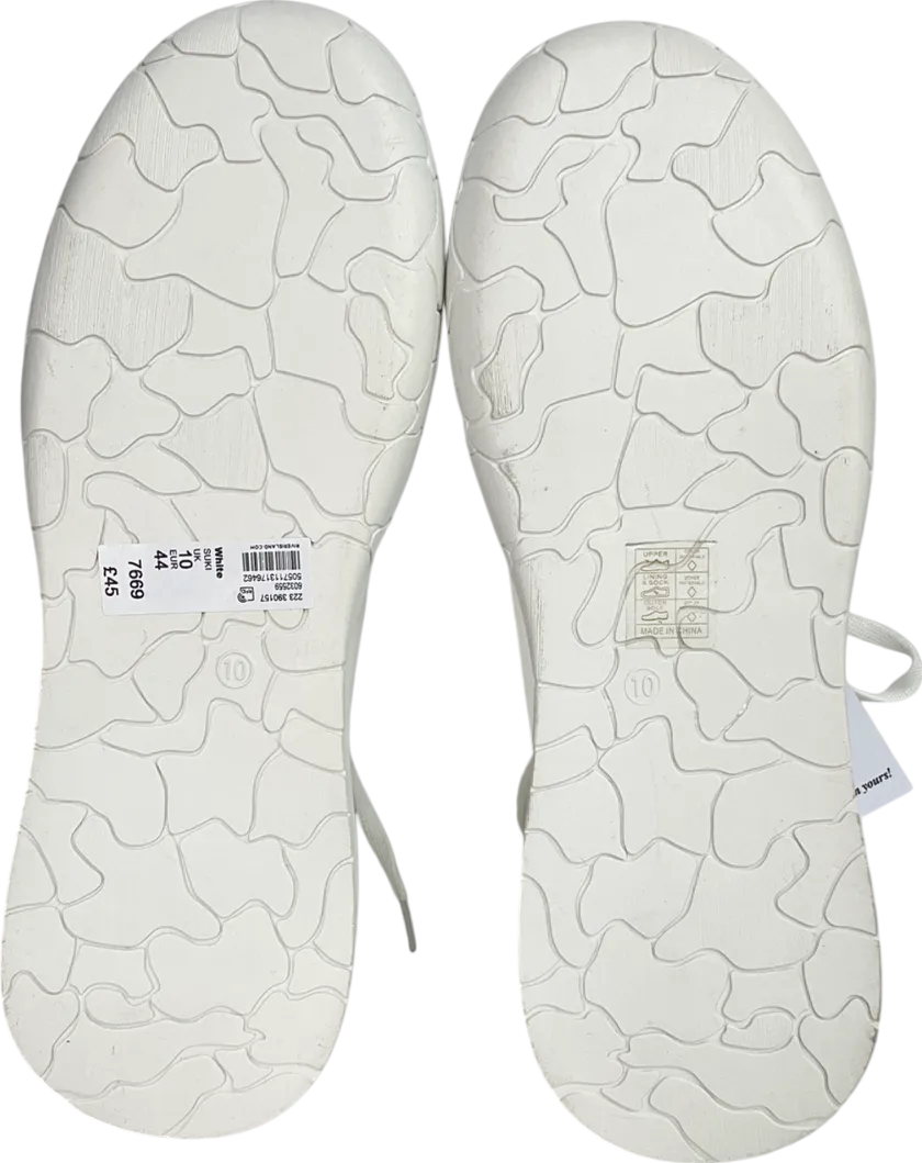 River Island White Platform Lace Up Trainers UK 10 EU 44 