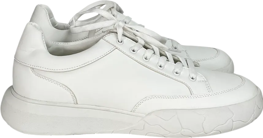 River Island White Platform Lace Up Trainers UK 10 EU 44 