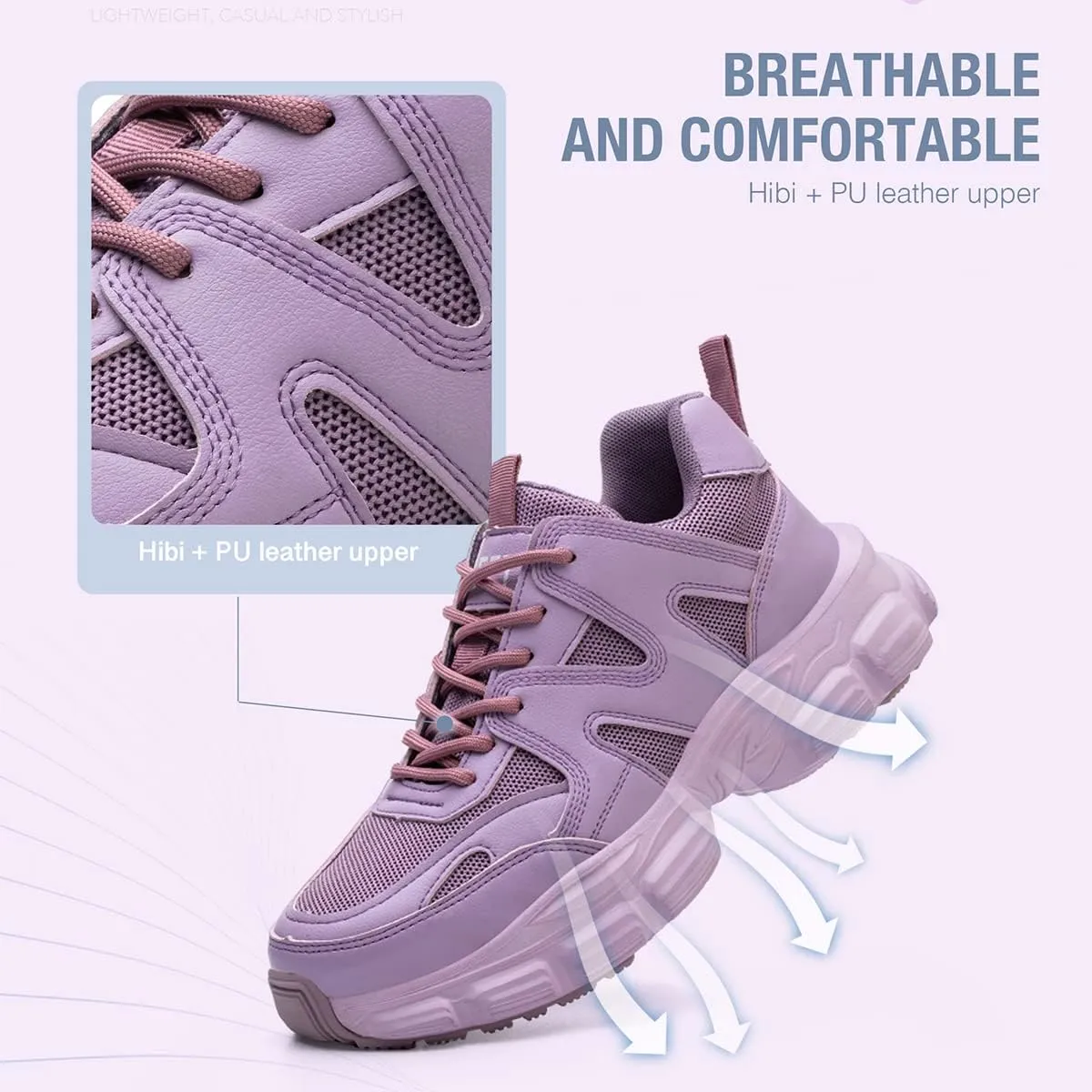 Safety Trainers Women's Steel Toe Cap Trainers Lightweight Safety Shoes for Women Breathable Work Boots