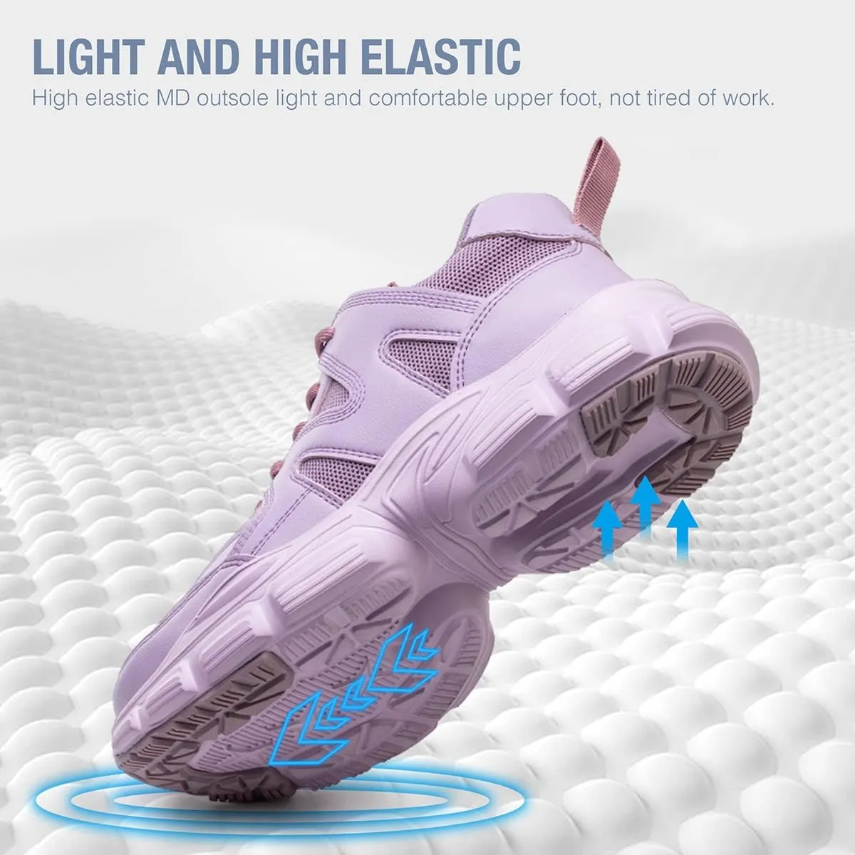Safety Trainers Women's Steel Toe Cap Trainers Lightweight Safety Shoes for Women Breathable Work Boots