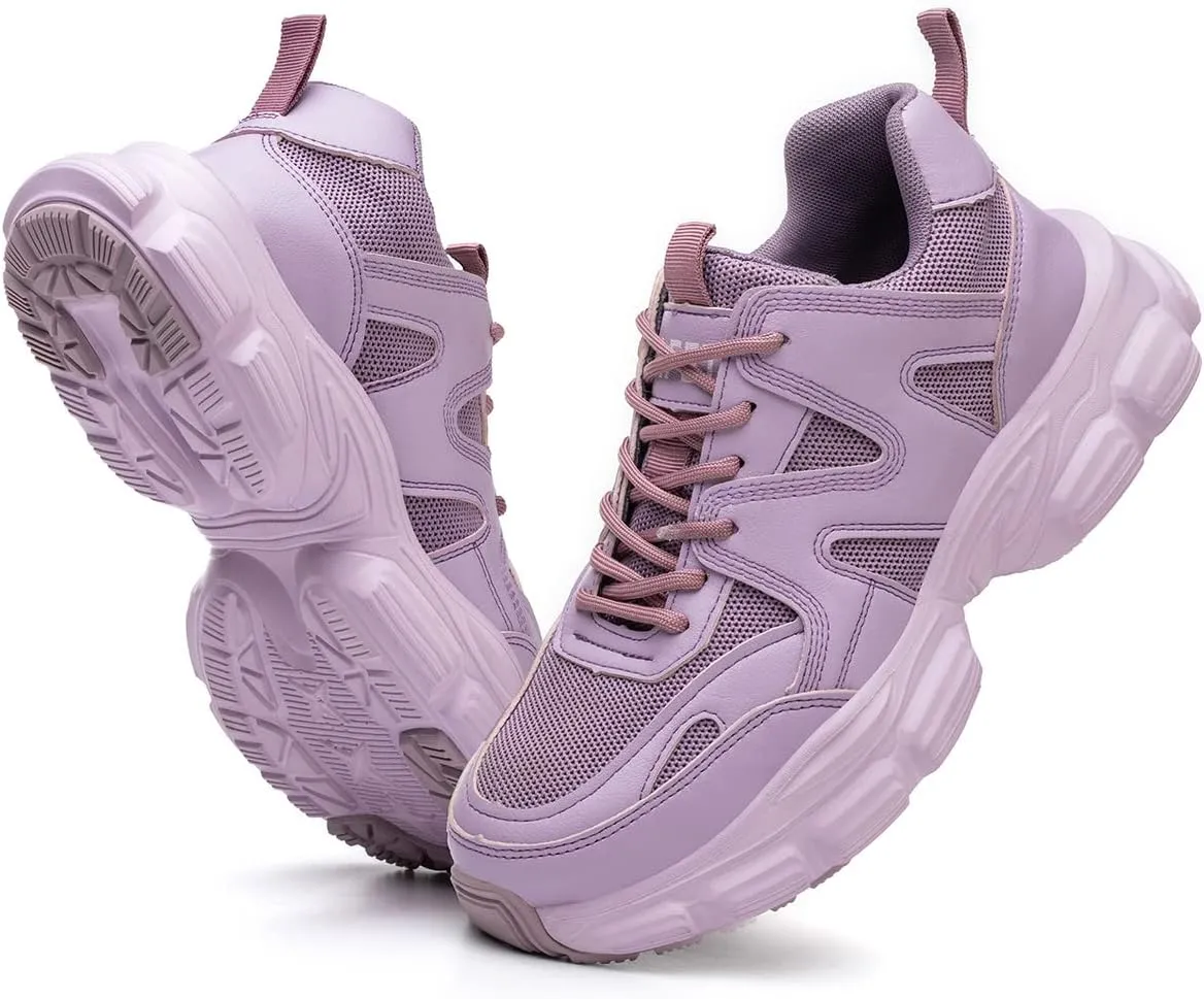 Safety Trainers Women's Steel Toe Cap Trainers Lightweight Safety Shoes for Women Breathable Work Boots