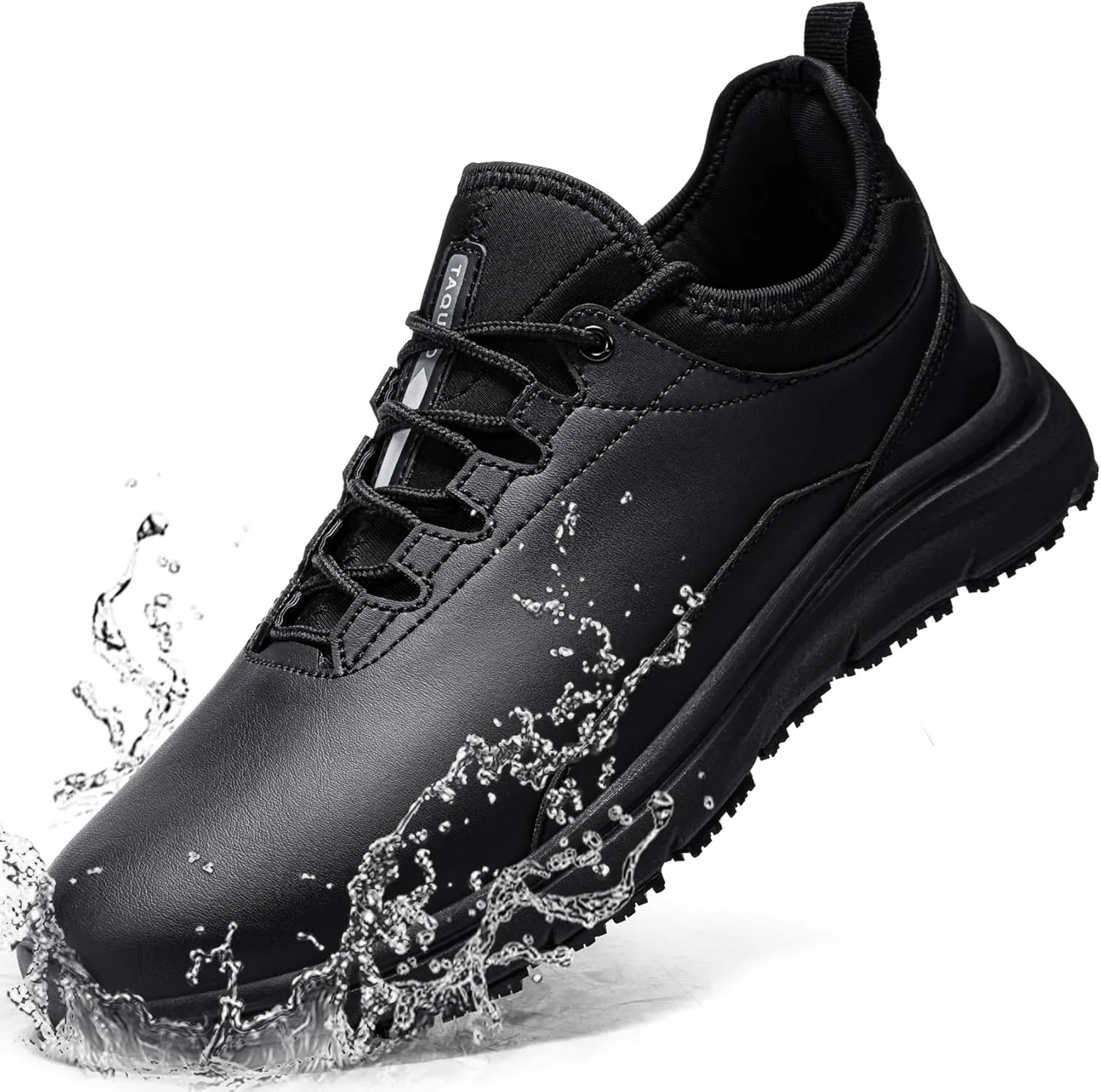 Slip On Work Shoes for Women Non Slip Sneakers Breathable Lightweight Walking Shoes Restaurant Slip Resistant Food Service Chef Kitchen Sneakers, Black