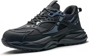 Steel Toe Shoes for Men Women Lightweight Comfortable Slip Resistant Safety Work Sneakers Puncture Proof Shoes Indestructible Shoe