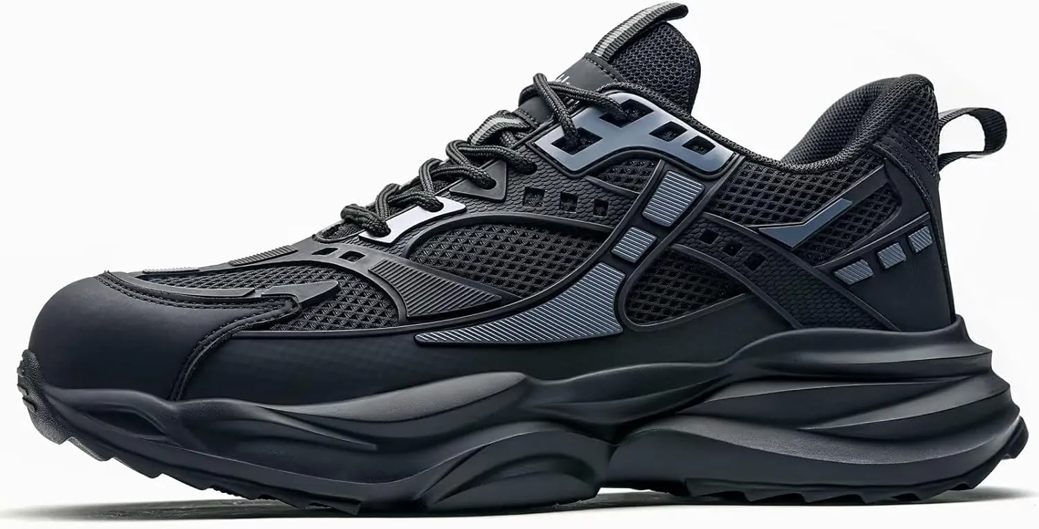 Steel Toe Shoes for Men Women Lightweight Comfortable Slip Resistant Safety Work Sneakers Puncture Proof Shoes Indestructible Shoe