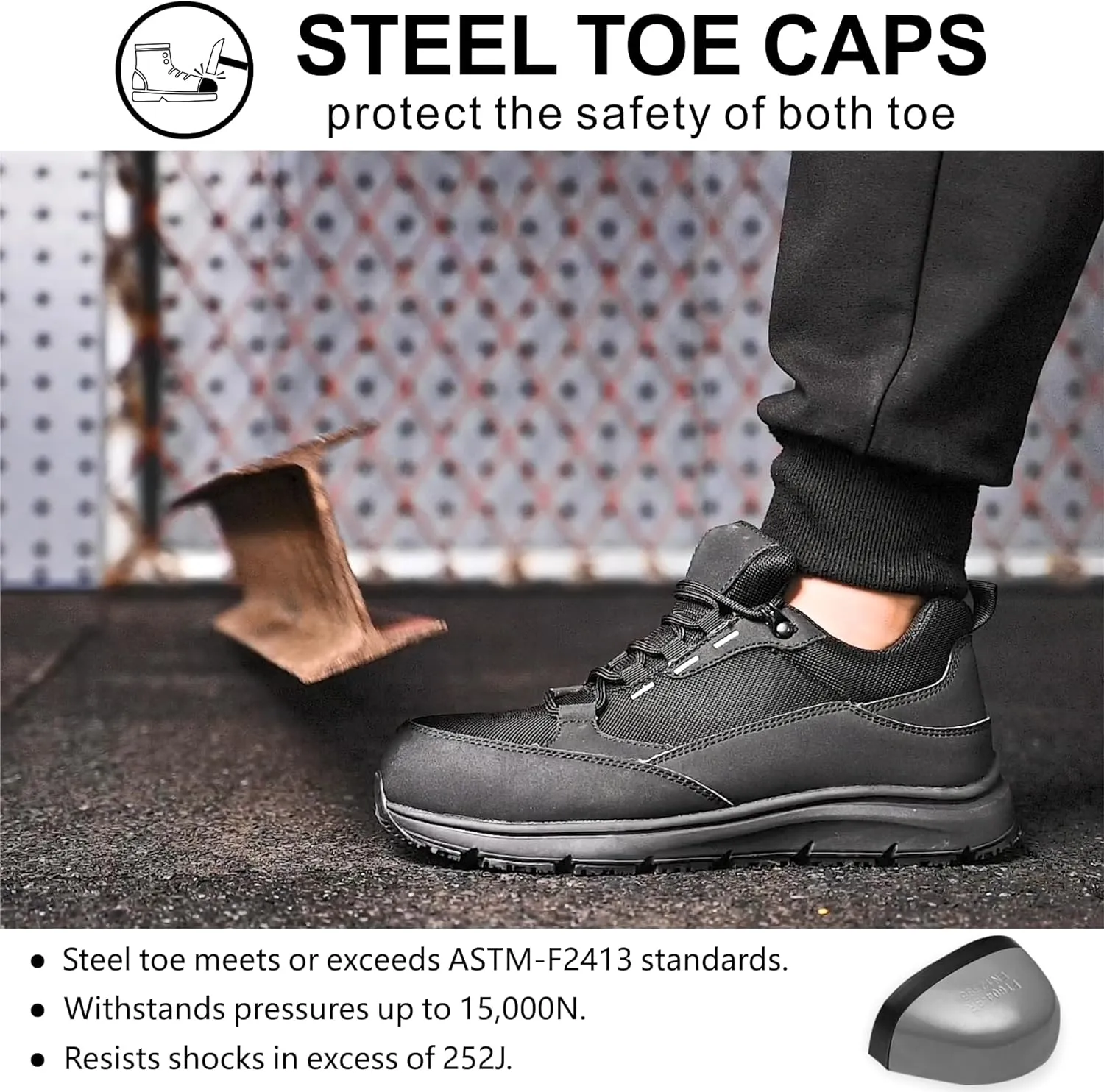 Steel Toe Shoes for Men WomenNon Slip Waterproof Work Safety Sneakers