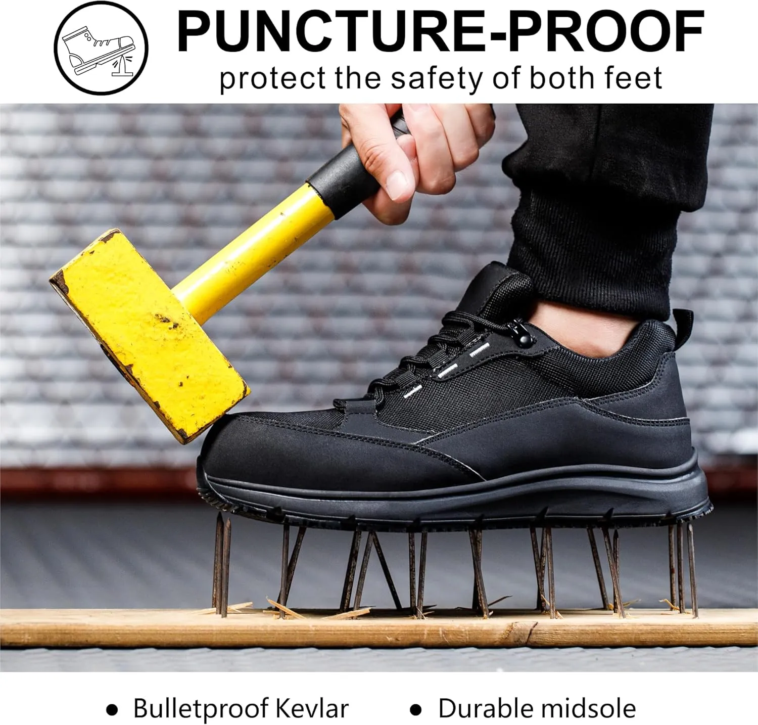 Steel Toe Shoes for Men WomenNon Slip Waterproof Work Safety Sneakers