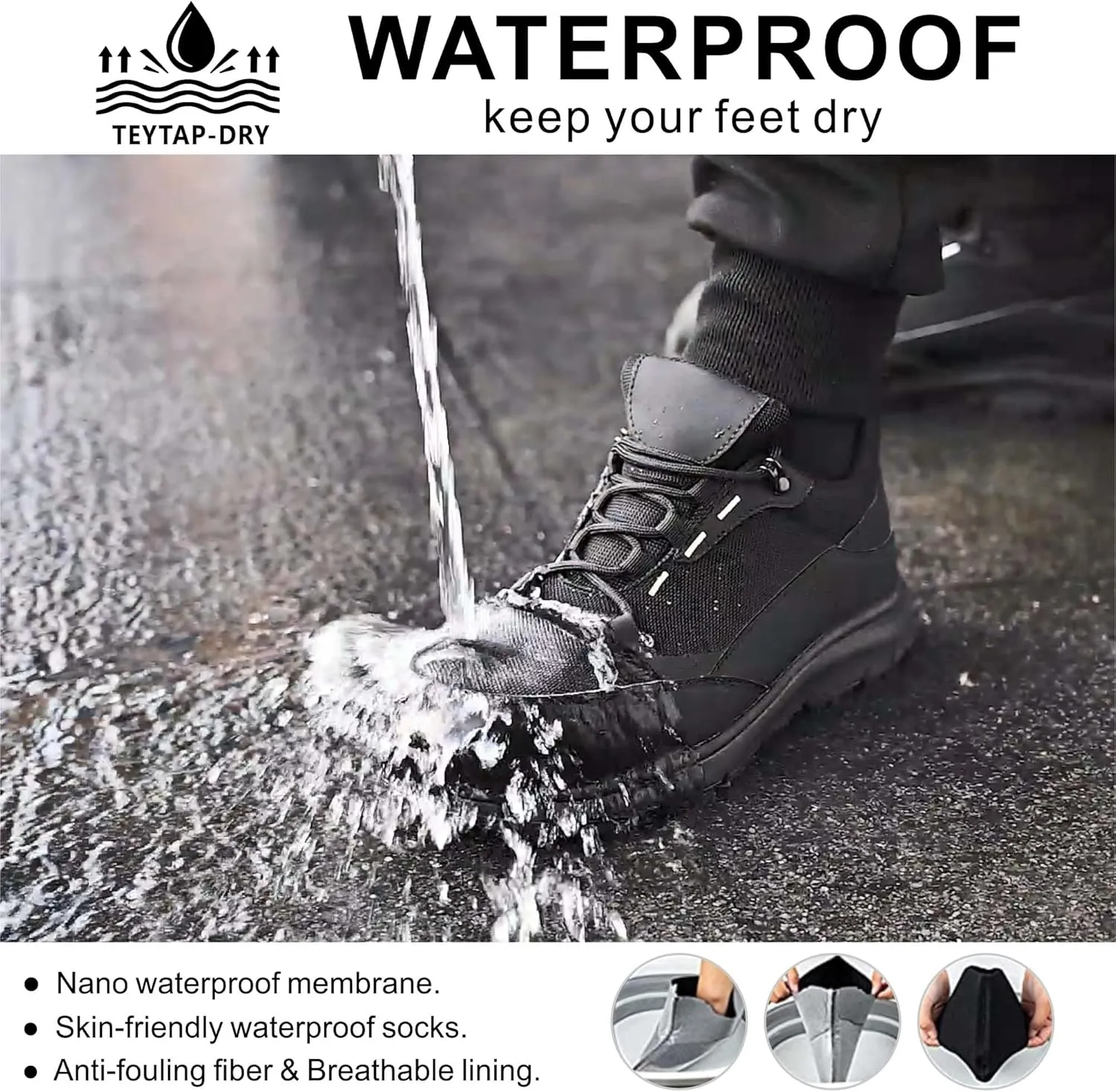 Steel Toe Shoes for Men WomenNon Slip Waterproof Work Safety Sneakers