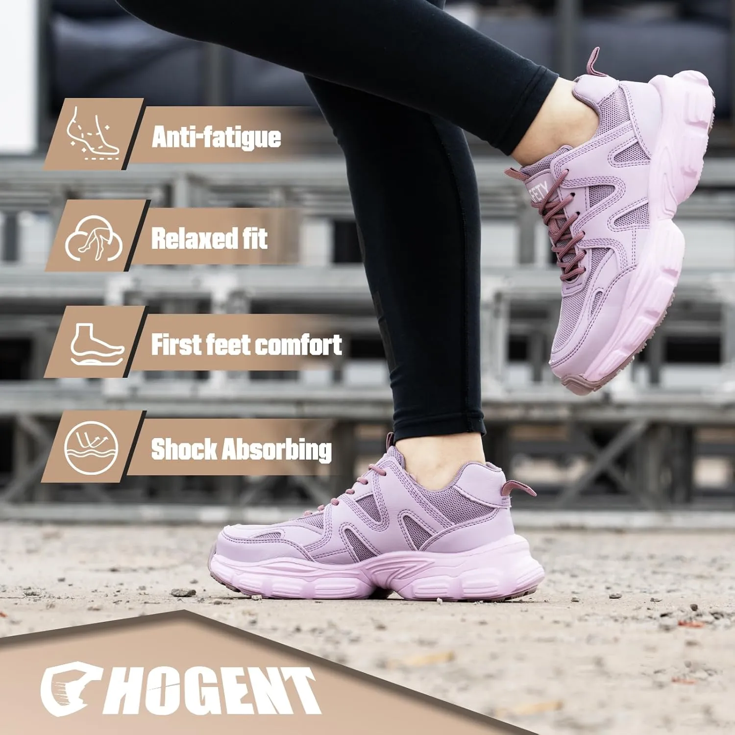 Steel Toe Shoes for Women Men Wide Non Slip Composite Work Sneakers Indestructible Comfortable Safety Tennis Shoes Lightweight Breathable Construction Sneakers Puncture Proof Ergonomic Design