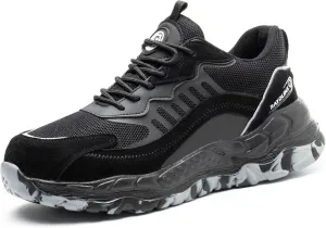 Steel Toe Sneakers for Men Women Lightweight Safety Work Shoes Comfortable Sneakers Slip-Resistant Composite Toe Shoes for Construction