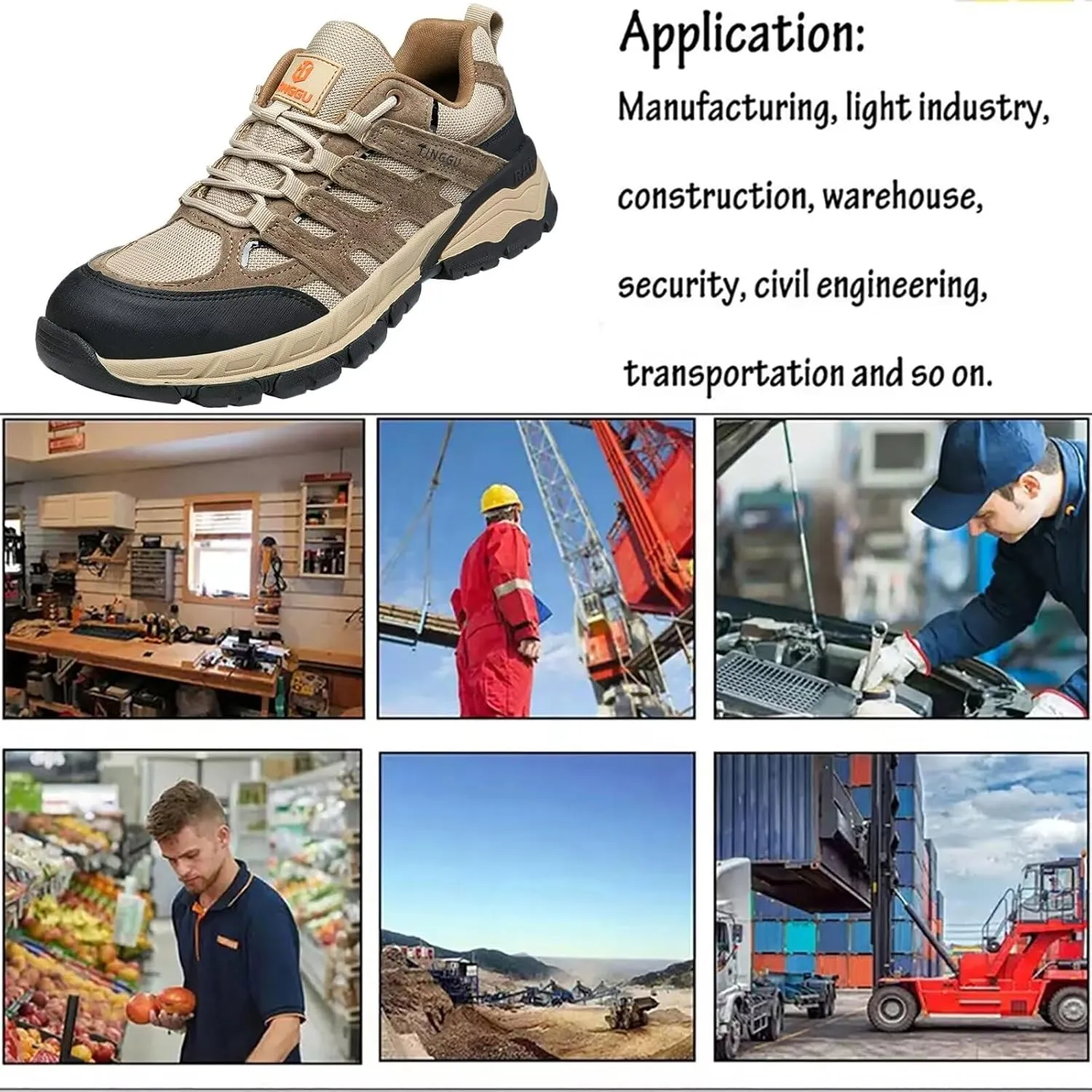 Steel Toe Work Shoes,Work Safety Sneakers Comfortable Puncture Proof Safety Shoes for Industrial,Coustruction,