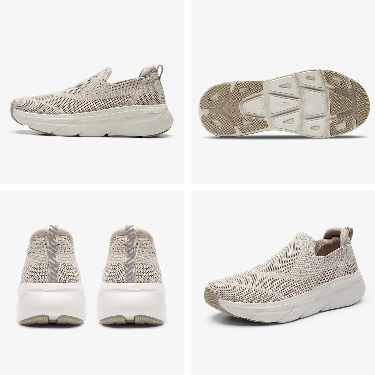 STQ Slip on Sneakers Women Walking Shoes with Arch Support Comfortable Non-Slip Nurse Shoes