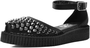 T.U.K. Shoes A9575L Womens Sandals, Black TUKskin Pointed Studded Sandal