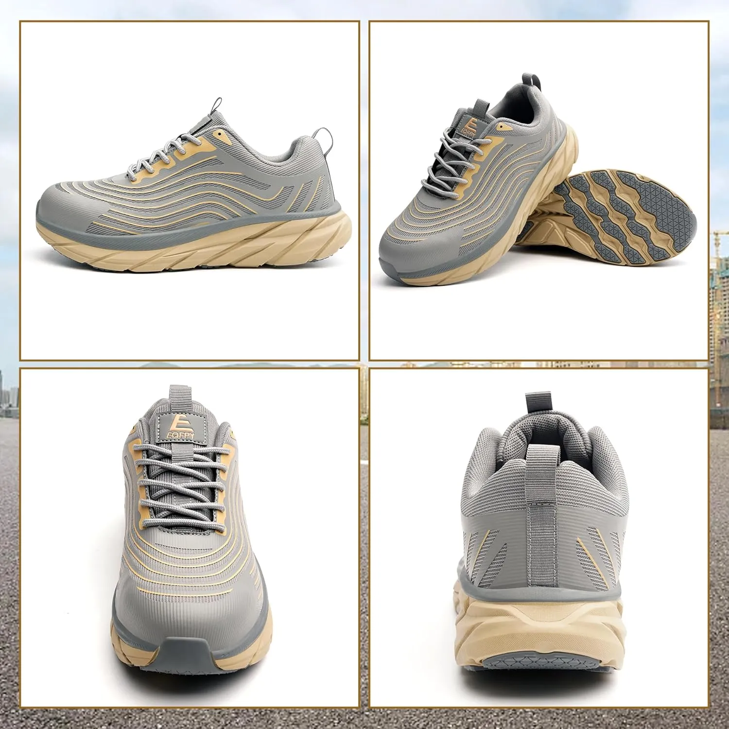 Unisex Adults Work Shoes - Black - All Seasons - Industrial & Construction - Lace-Up - Mesh - Moderate Cushioning - Hiking - Adults (Men & Women) Outdoor Enthusiasts & Athletes
