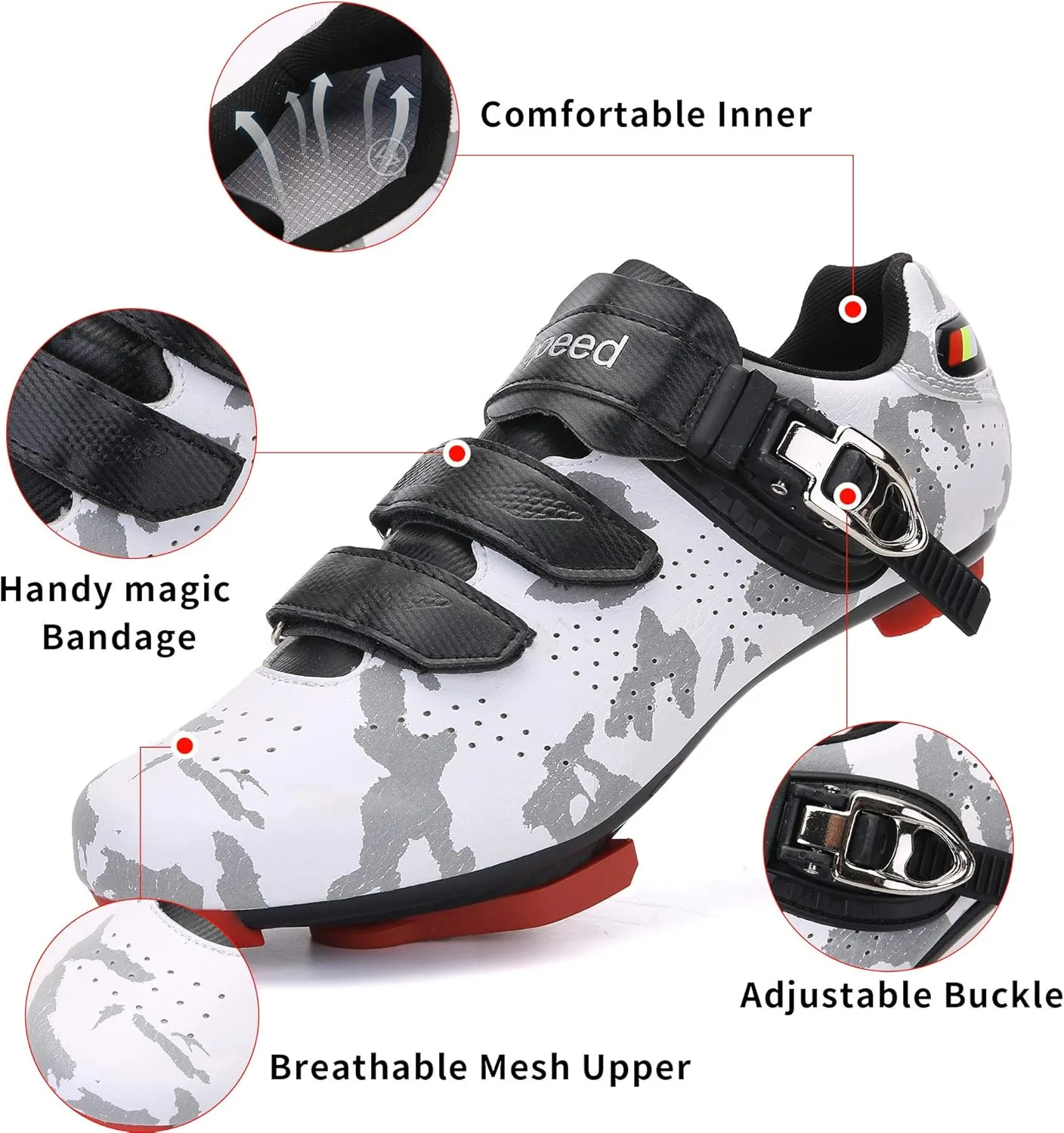 Unisex Cycling Shoes Compatible with pelaton Indoor Road Bike Riding Shoes for Men and Women Delta Cleats Clip Outdoor Pedal