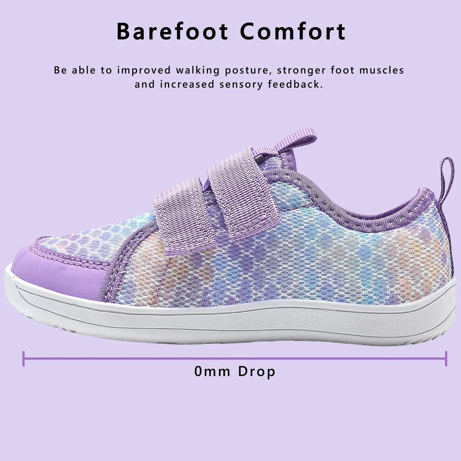 WateLves Wide Toddler Water Shoes Kids Barefoot Beach Swim Aqua Shoes Boys Girls Breathable Mesh Walking Hook and Loop Sneakers