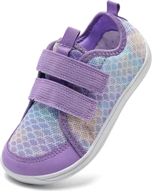 WateLves Wide Toddler Water Shoes Kids Barefoot Beach Swim Aqua Shoes Boys Girls Breathable Mesh Walking Hook and Loop Sneakers