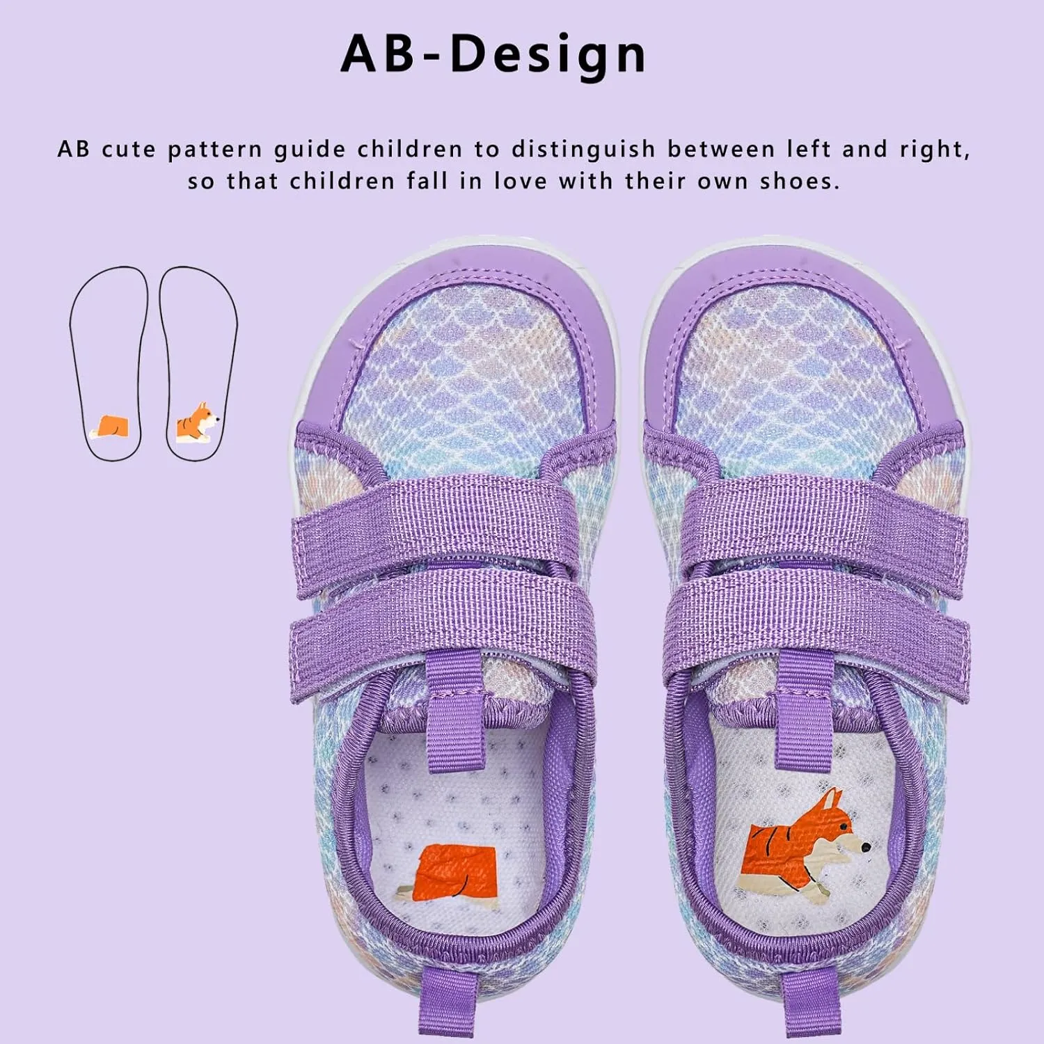 WateLves Wide Toddler Water Shoes Kids Barefoot Beach Swim Aqua Shoes Boys Girls Breathable Mesh Walking Hook and Loop Sneakers