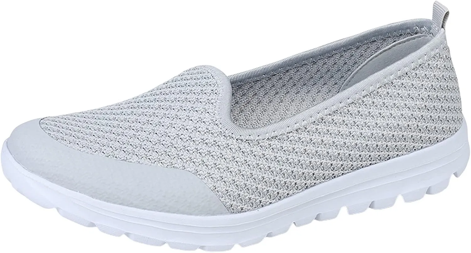 Women Casual Shoes Fashionable and Simple Solid Color New Pattern Summer Mesh Breathable Womens Casual Dress Shoes Wide