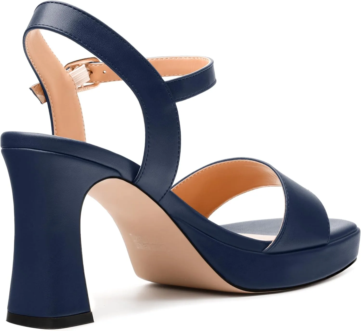 Womens Block High Heel Platform Sandals, Open Toe Ankle Strap Comfort Sandals, Womens Dressy Sandals