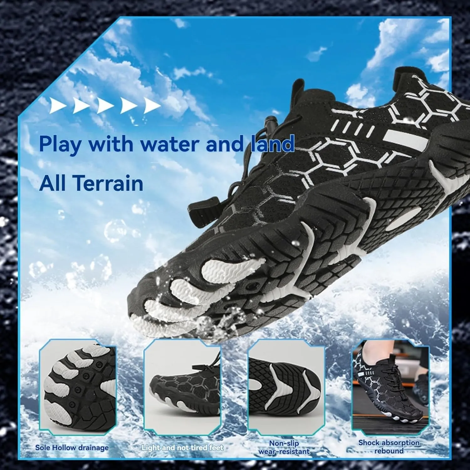 Womens Hike Barefoot Shoes Mens Footwear Athletic Sneakers Non-Slip Sport Fast Dry Shoes Wide Toe Box Trail Running Shoes