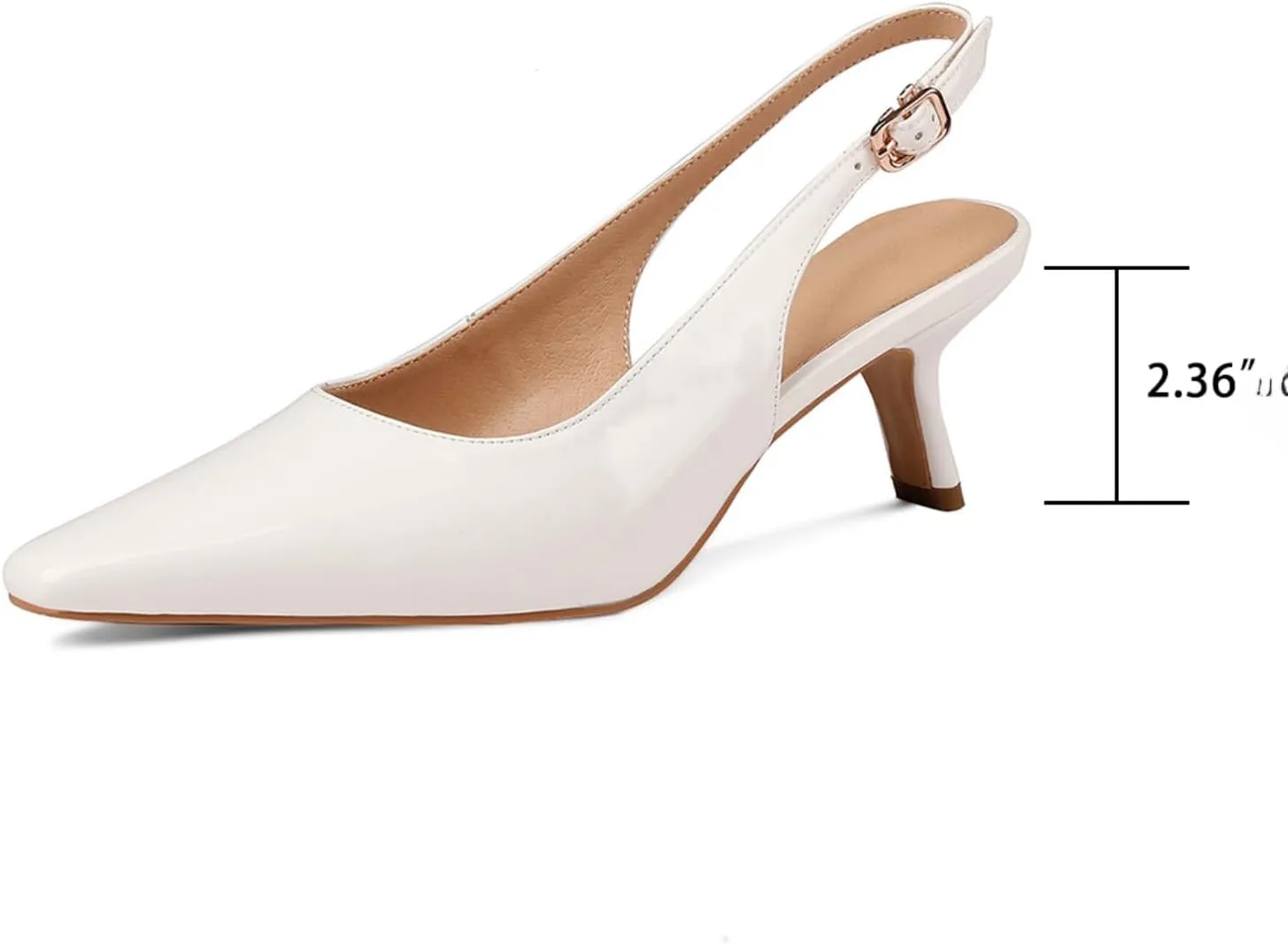 Women's Thin High Cute Wedding Patent Leather Buckle Kitten Low Heels Dress Shoes Ankle Strap Party Fashion Sandals