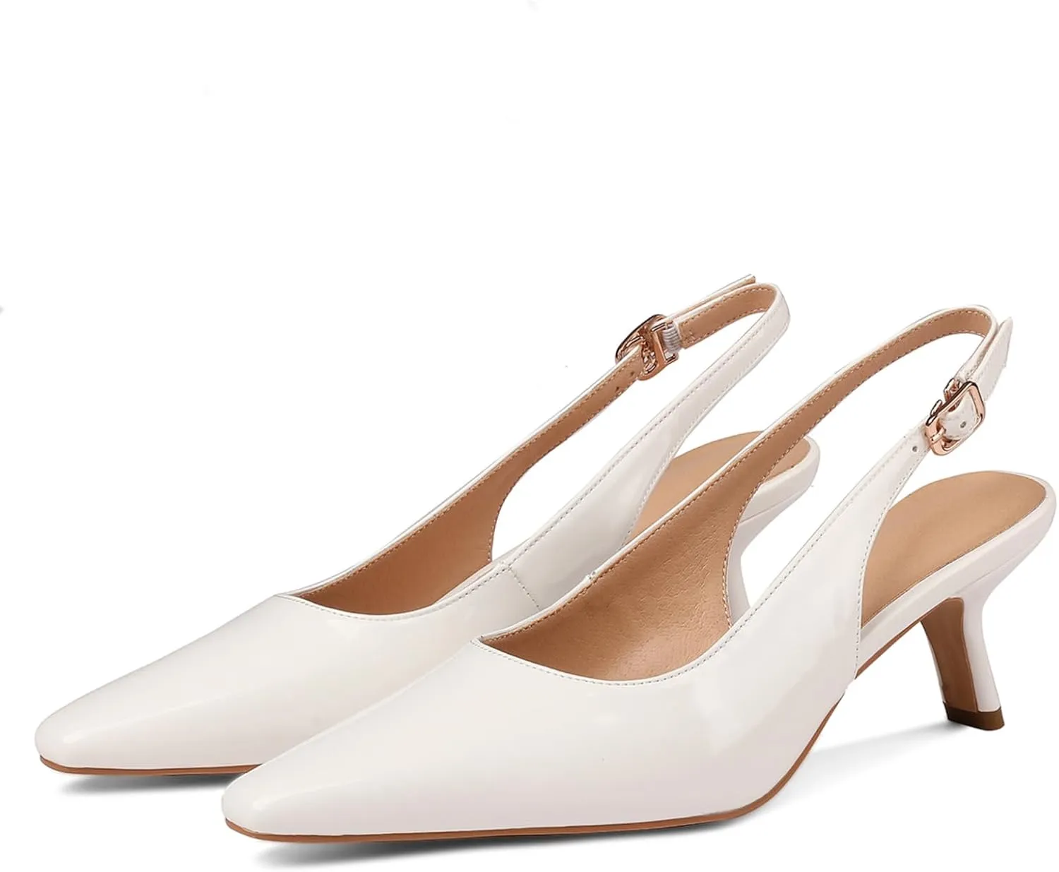 Women's Thin High Cute Wedding Patent Leather Buckle Kitten Low Heels Dress Shoes Ankle Strap Party Fashion Sandals