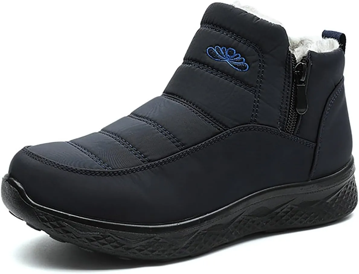 Womens Winter Snow Boots Women Ankle Booties Warm Fu Lined aterproof Insulated Slip On Outdoor Shoes